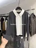 Camisa de Capas Estilo Old Money de Bao Bao con Top de Punto Falso de Dos Piezas para Mujer, Diseño Otoño Temprano 2026