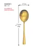 Cuchara Redonda de Acero Inoxidable Vajilla Cuchara de Mesa para el Hogar Cuchara para Beber Pequeña Mango con Línea de Puntos de Perlas Cuchara Redonda de Cabeza Multi-Uso para Restaurante
