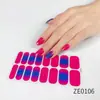 ZE Película de esmalte en gel impermeable estilo europeo y americano sin curado completo en gel, pegatina completa, contraste floreciente, primavera y verano, pegatina para uñas, papel de pegatina para uñas