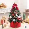 Árbol de Navidad flocado traje rosa mesa adornos de árbol de Navidad regalo decoración de árbol de Navidad árbol de Navidad mini