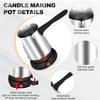 Kit para Hacer Velas con Fundidor de Cera Eléctrico, Fundidor de Cera de Acero Inoxidable, Kit para Hacer Cera