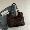 Nova bolsa tote de grande capacidade da moda 2026, bolsa versátil com estampa de leopardo para usar no ombro, bolsa transversal estilo coreano, bolsa de mão pequena da moda para mulheres