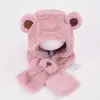 Conjunto de gorro y bufanda para bebé para otoño e invierno, gorro lindo y súper adorable para niños y niñas, engrosado y cálido, gorro con protección para las orejas de bebé