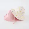 Chapéu de Pescador Colorido Novo Estilo Coreano Chapéu de Sol Moda para Comércio Exterior Chapéu Balde de Uso Dupla Face Chapéu de Sol para Meninos e Meninas