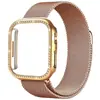 Adecuado para Apple iWatch 10m Lanis Funda para Reloj Incrustada de Diamantes S11/12 Correa de Reloj Metálica Ultra4