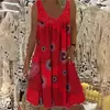 2023 Europeo y Americano AliExpress Amazon WISH Sin Mangas Encaje Plisado Patchwork Estampado Elegante Vestido Mujer
