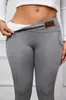 Bestseller Transfronteiriço Calças Leggings de Cintura Alta com Forro de Lã para Mulheres, Calças de Yoga Quentes Ajustadas para Outono/Inverno, Bolsos Elásticos, Calças Longas de Lã de Cordeiro