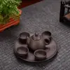 Adornos para Mascotas de Té Se Pueden Usar para Cultivar Mini Tetera de Arena Púrpura Juego de Tazas Taza de Bolsillo Pequeña Punta de Dedo Tetera Juego de Té Juego de Té Kung Fu