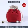 Bolsa de almacenamiento Wenwan joyería pulsera nuez taza de té taza maestra bolsa de almacenamiento portátil con cordón para llevar franela bolsa de tela pequeña