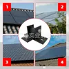 Suministro Transfronterizo de Soportes de Hoja de Hierro Ajustables Negros Montados en la Parte Frontal para Paneles Solares, Soportes de Aleación de Aluminio para Paneles Solares