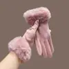 Guantes Derong para Mujer de Invierno Forrados de Polar Cálidos y a Prueba de Viento para Ciclismo y Conducción al Aire Libre, Guantes Táctiles a Prueba de Viento y Frío