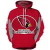Nueva Serie de Jerseys de Fútbol NFL Sudadera de Invierno Estampada en 3D para Hombre Versión Americana Transfronteriza Sudadera con Capucha Pullover