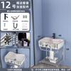 Lavabo simple con combinación de gabinete, mini lavabo de pared, lavabo para baño de apartamento pequeño, inodoro, balcón, cerámica