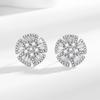 Aretes Globales Transfronterizos Calientes de Minería Zirconia Brillante Chapados en Plata S925 Aretes de Moda de Diamantes Completos Aretes Europeos y Americanos de Lujo Ligero Distintivos