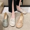 Zapatos Mocasines Casuales de Moda para Mujer, Estilo Nuevo Primavera 2026, Suela Suave, Superficie Suave, Diseño Hueco Floral, Zapatos Retro Étnicos para Mamá