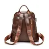 Mochila para Mujer Mochila Casual de Cuero Suave Retro para Exterior Nueva 2025 para Mujer Moda Europea y Americana Bolsa de Viaje Multiusos