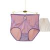 Lingerie de Renda Estilo Francês Luxo Leve Costura em Tela Nua Cintura Média Vazada Laço Joia Respirável Confortável para Mulheres