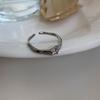 Anillo de circonita con textura cuadrada irregular, estilo fresco y dulce oscuro para mujer, diseño de nicho avanzado 2022, nuevo estilo