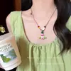 Collar de Cachorro de Dibujos Animados Colorido, Diseño Único, Lindo y Versátil, Gargantilla de Cuerda Trenzada para Mujer