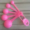 Utensílios de panificação colher de medida copo de medida com escala novo material conjunto ferramentas de panificação colher de medida de fundo redondo