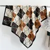 Bufanda Avanzada Camelia Estilo Coreano 90cm Bufanda de Seda Twill Nuevo Estilo Cadena Bufanda Cuadrada Grande Chal Protector Solar Pañuelo para la Cabeza Mujer