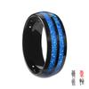 Anillo Transfronterizo de Amazon Nuevo Incrustado Electrochapado Negro Acero Tungsteno Joyería de Tungsteno Fabricante de Origen Dropshipping