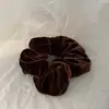 Scrunchie de Veludo Elegante Retro de Alta Qualidade para Outono e Inverno, Simples Versátil Estilo Preguiçoso Acessório de Cabelo para Pão de Cabelo para Mulheres