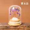 Botella de los deseos de grava de cristal natural Árbol del dinero de cristal Paisaje en miniatura de escritorio Decoración del hogar Adornos de cristal Venta al por mayor