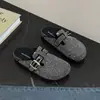 Sandálias Casuais Confortáveis de Verão 2026 Novo Comércio Exterior Tamanho Grande Feminino com Strass Bico Redondo Slip-On Tamanho Único
