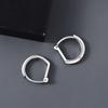 Pendientes de aguja de plata S925 para hombre, aretes sencillos personalizados de moda para estudiantes, estilo punk genial, nuevos, cuadrados y redondos para niños.