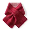 Bufanda de cachemir a rayas perforada de moda para otoño e invierno para hombres y mujeres, calentador de cuello de cachemir versátil, bufanda de cuello perforada cálida tejida