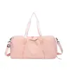 Bolsa de mano grande estilo coreano con compartimentos separados para artículos húmedos y secos, con un nuevo diseño color-block, estilo minimalista y hecha de nailon, adecuada para viajes y desplazamientos