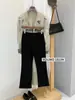 Calça lápis preta Suxinlan/YOUMO com fenda e tecido stretch para mulheres, adequada para primavera e outono, calça casual para baixinhas, 1819