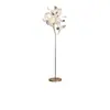 Lámpara de araña para restaurante, larga lámpara de araña vintage estilo francés de magnolia, con ramas en forma de aluminio, para villa, iluminación artística de diseño de sala de estar de lujo ligero