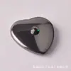 Pedra Bruta de Cristal Natural 2cm Formato de Coração Cravejado com Diamante Zircônia Safira Ametista Pedra Preciosa Acessórios para Joias DIY