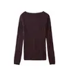 Novedades para principios de otoño: Suéter de lana de una sola pieza sin costuras para mujer, 48 hilos de lana fina, lavable a máquina, suéter base de cuello redondo