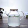 Tetera de vidrio de gran capacidad, tetera de agua fría para el hogar, resistente a altas temperaturas y explosiones, tetera de boca grande de borosilicato alto, tetera de agua fría transparente