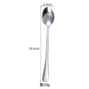 Colher de aço inoxidável 1010 colher para gelo colher de sobremesa cabo longo colher para sorvete colher para mexer café fonte de barraca de rua atacado de fábrica