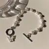Pulseira Elegante Estilo Dama Francesa Retro Pequena Fragrância Moda Pulseira com Pérolas Artificiais Contas Redondas Pulseira de Contas de Pérolas Ajustável