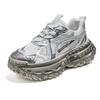 Sapatos Masculinos Verão 2024 Novo Estilo Respirável Esportes Malha Sapatos Casuais Sola Grossa Maior Resistente ao Desgaste Antiderrapante Sapatos Masculinos Torre