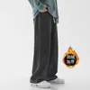 Amazon AliExpress Transfronterizos Más Terciopelo Engrosado Tallas Grandes Jeans para Hombre Sueltos Adelgazantes Pierna Recta Pantalones Largos hasta el Suelo Hombre