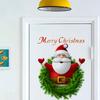 FX1035 Adesivos de Parede Papai Noel Abraçando Novo Natal Ano Novo Janela de Vidro Porta Parede de Fundo Adesivos Decorativos