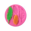 Molde de silicona con forma de pluma para pastel, molde de silicona para fondant, molde de aromaterapia para bricolaje, molde para pastel de yeso, decoración de epoxi