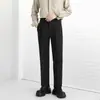Pantalones Holgados de Verano para Hombre 2026, Pantalones Cortos Finos, Sin Arrugas, Pierna Recta Suelta, Pantalones Casuales de Traje