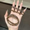 Barraca de Mercado Noturno Pulseiras de Madeira Simples Versátil Joias de Vidro Pulseiras Populares na Internet Exposição de Templo Pulseiras Atacado