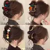Presilhas de Tubarão Tendência de Verão em Várias Cores e Estilos, Resistentes e Antiderrapantes, Fofas Presilhas para Meio-Rabo para Estudantes, Acessórios de Cabelo Versáteis para o Dia a Dia