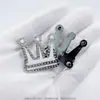 Acessórios de Hardware com Gotejamento de Óleo de Diamante, Tipo Coroa, Marca de Bolsa, Decoração para Bagagem e Bolsa de Ombro, Tendência