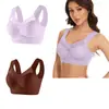 Conjunto de 3 Piezas Transfronterizo Talla Grande Sin Alambres Chaleco de Encaje Ropa Interior Delgado Recoge Lado Pecho Push-Up Sujetador Ajustable Fabricante
