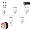 Aleación de Titanio G23 Ópalo Labret Rosca Interna Arete para Oreja F136 Tres Garras Bola Redonda Bola de Ópalo Base para Joyería de Piercing Accesorios
