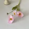 Flores de Amapola Artificiales Plantas Verdes Realistas con Terciopelo Accesorios para Fotografía Adornos de Decoración para el Hogar Venta al por Mayor Bodas Flores de Amapola Falsas